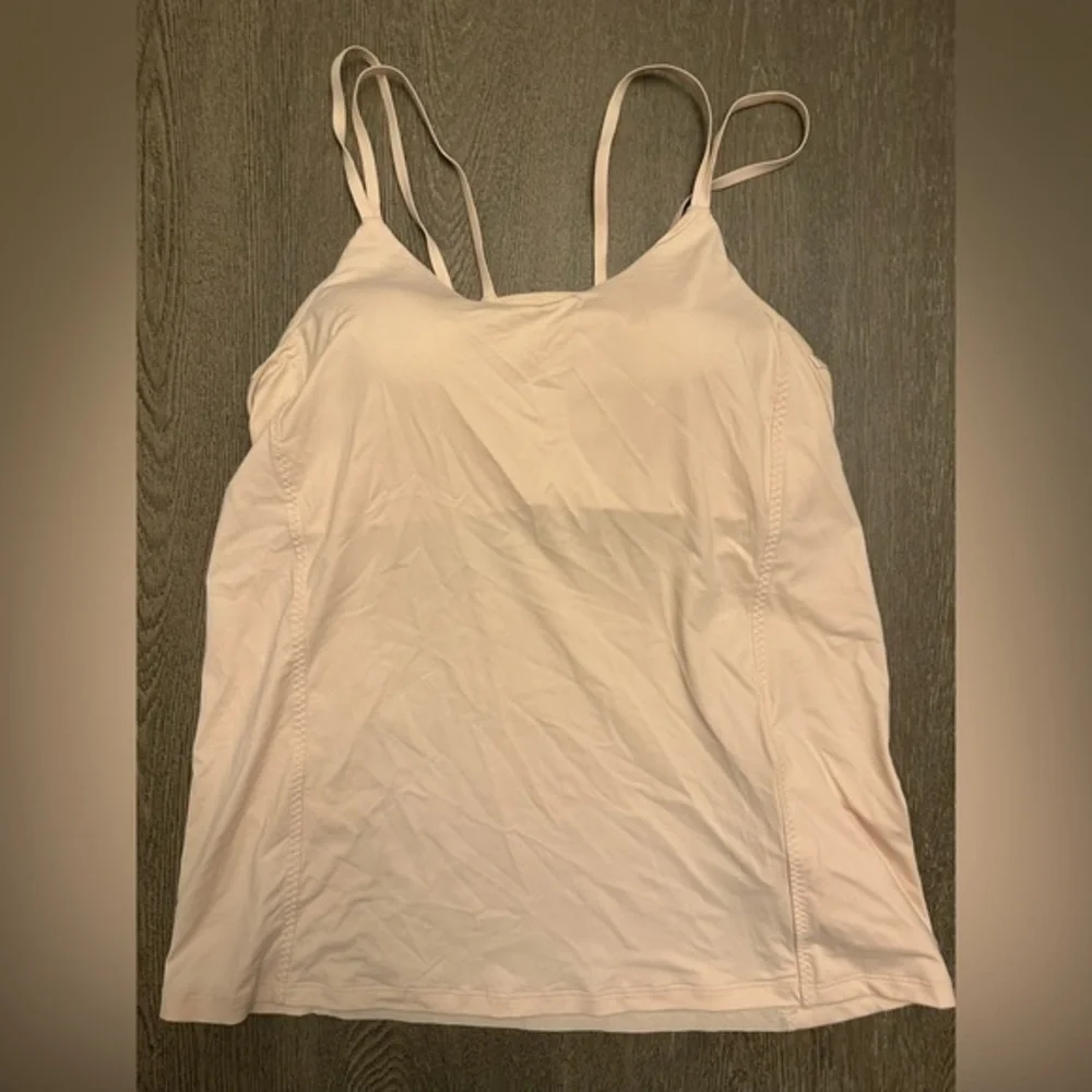 ATHLETA NUDE SPAGHETTI STRAP TANK TOP WITH BRA AND MESH BACK - Size XS SKU:313
